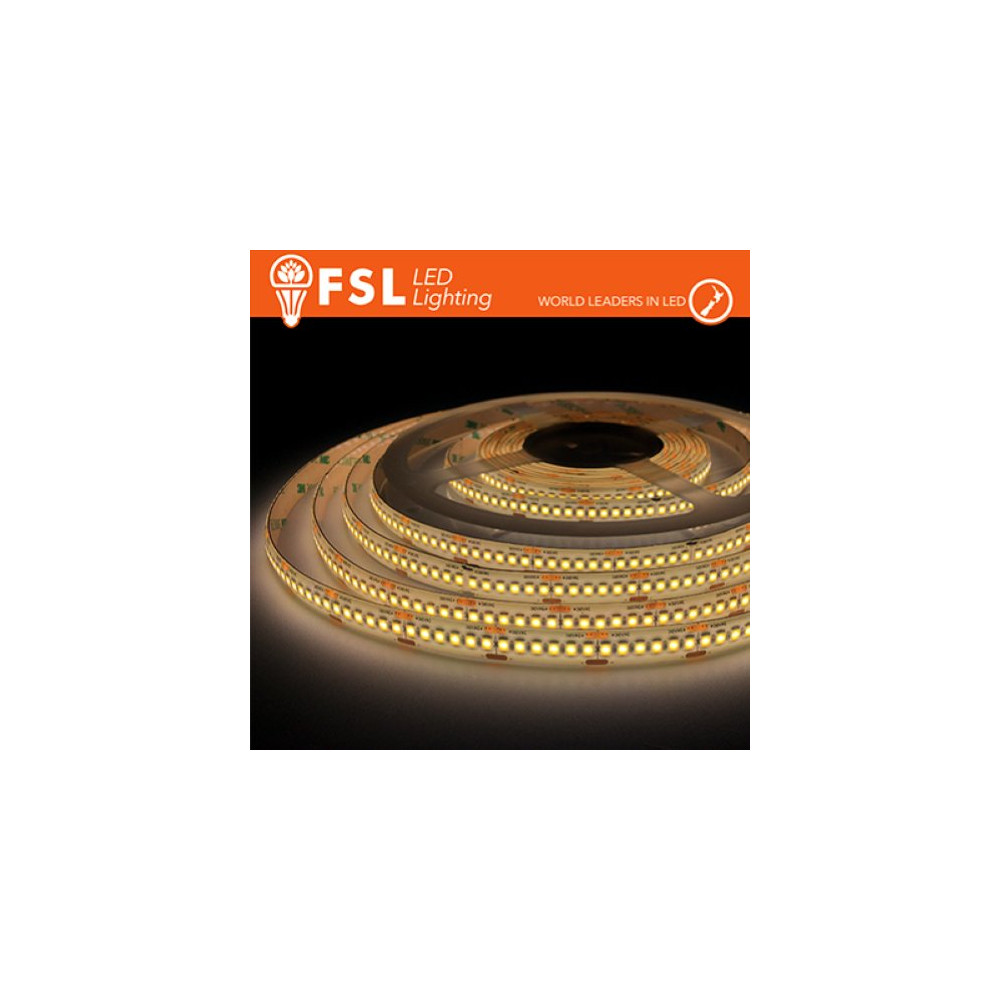 Luce Naturale - 4000K Striscia LED 5m IP65 SILICON 2835 24V - 16W/m 240led/m 4000K