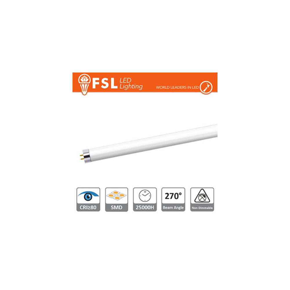 T5 LED Tubo Vetro - 12W 1000LM 4000K G5 PF0.5 Size:870x21mm