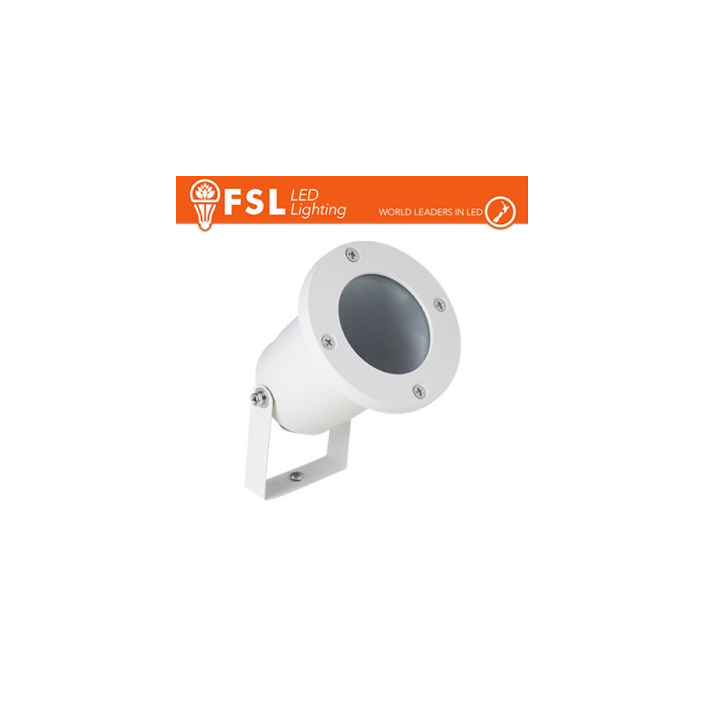 Faretto giardino orientabile picchetto ip65 gu10 Bianco