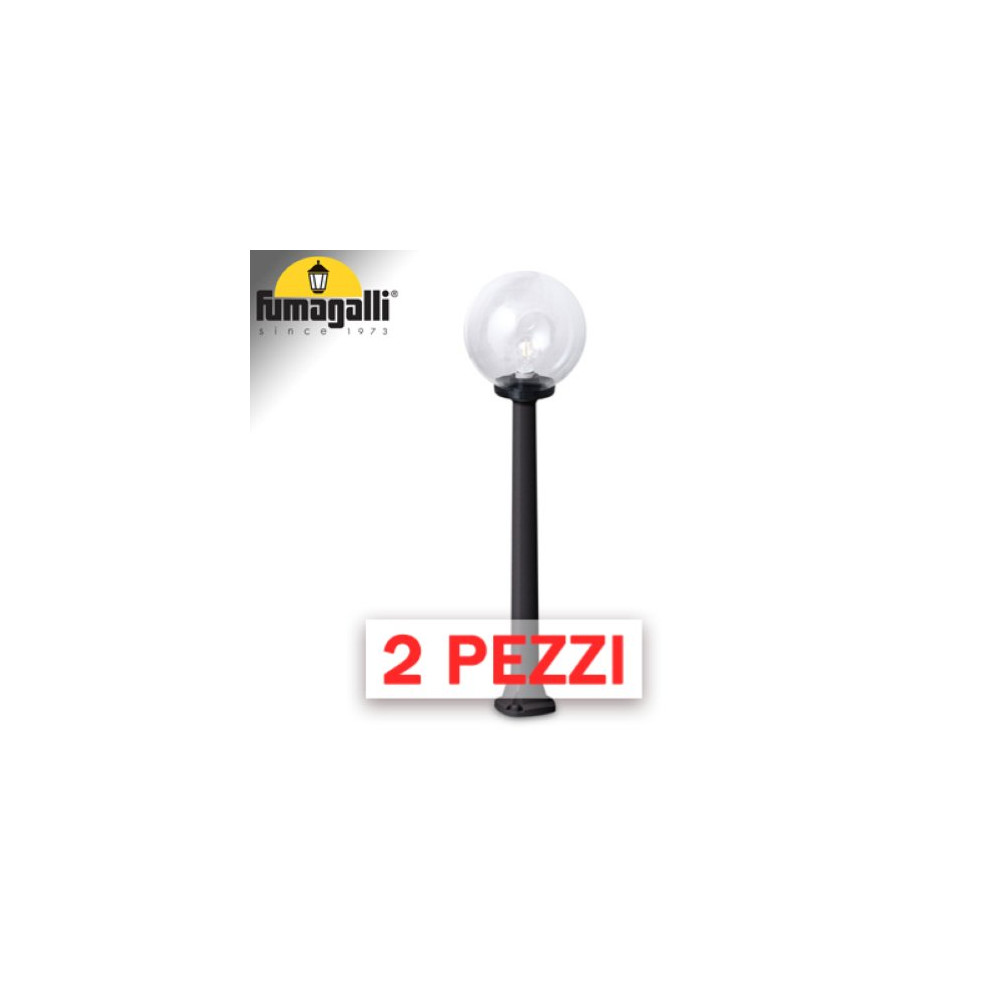 2x pezzi di GIAFFA/G250 NERO TRASP E27 LED 8,5W CCT 3WHITE - 100 cm