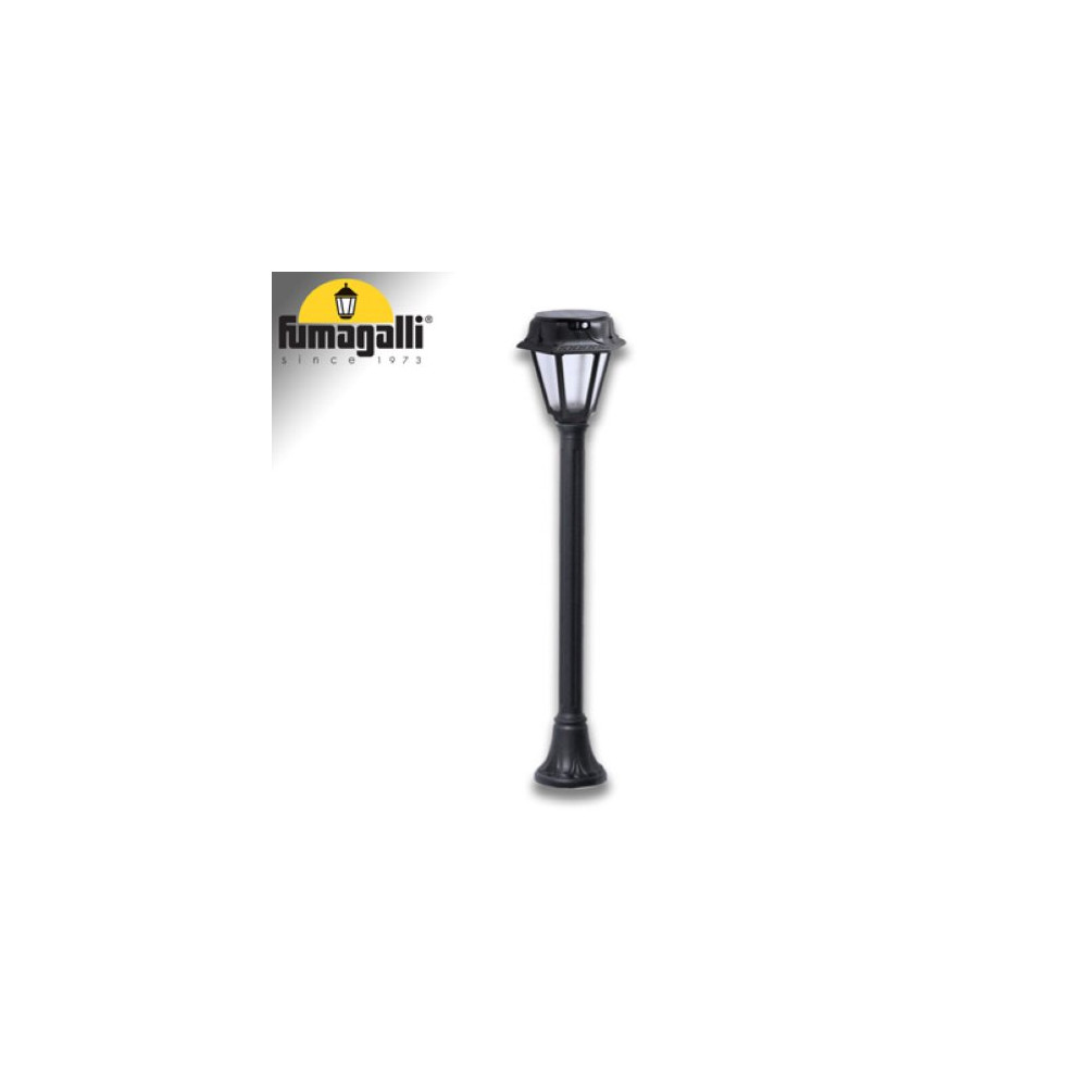 Nero Lampioncino solare da giardino MIZAR/ROSETTA con sensore PIR - 4000k