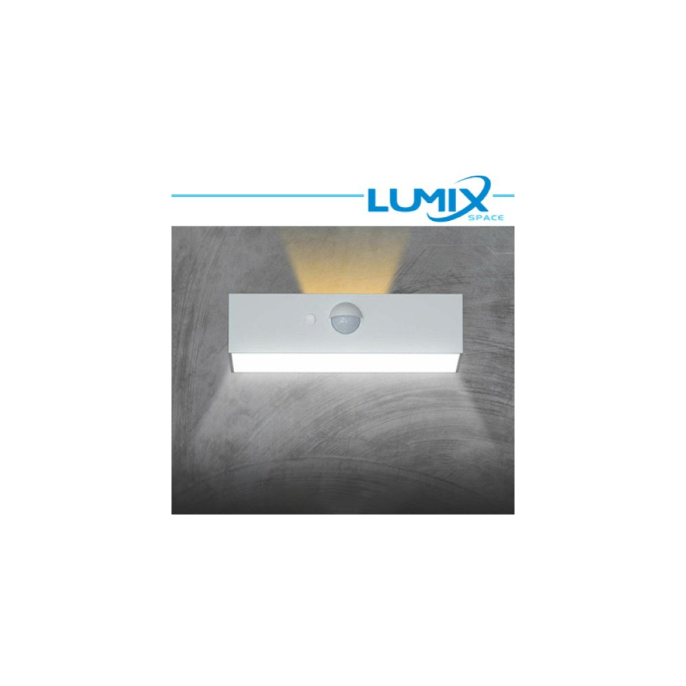 Bianco Lampada da parete solare LED 2 vie - senza fili con sensori