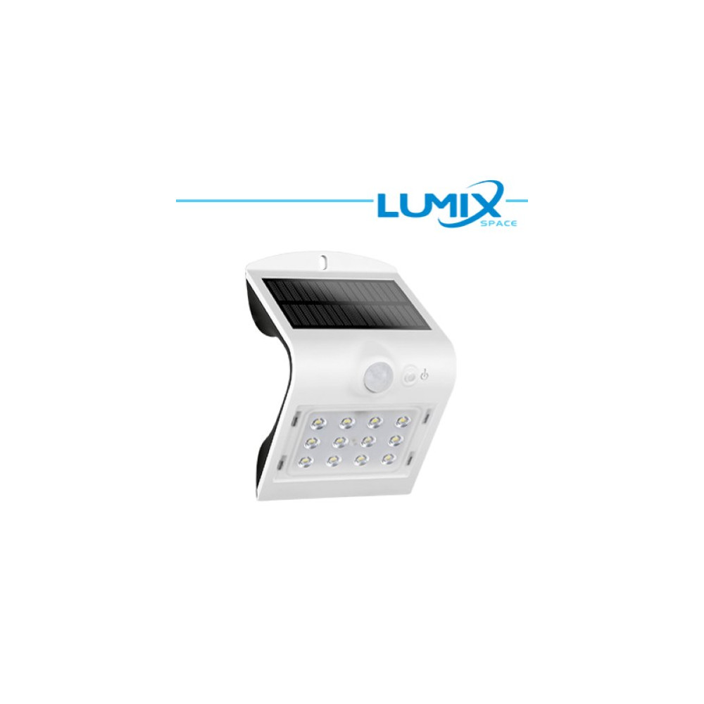 Lampada da parete LED solare senza fili con Sensori 220lm BIANCO