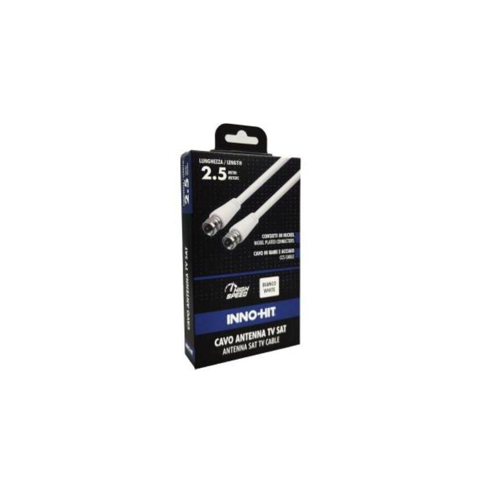 Inno-Hit Cavo Antenna E84623 Sat Coassiale 2.5m Bianco