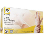 RMove 1Conf. da 100pz Tg.S - Guanti Vinyl Clear Uso Medico Senza Polvere
