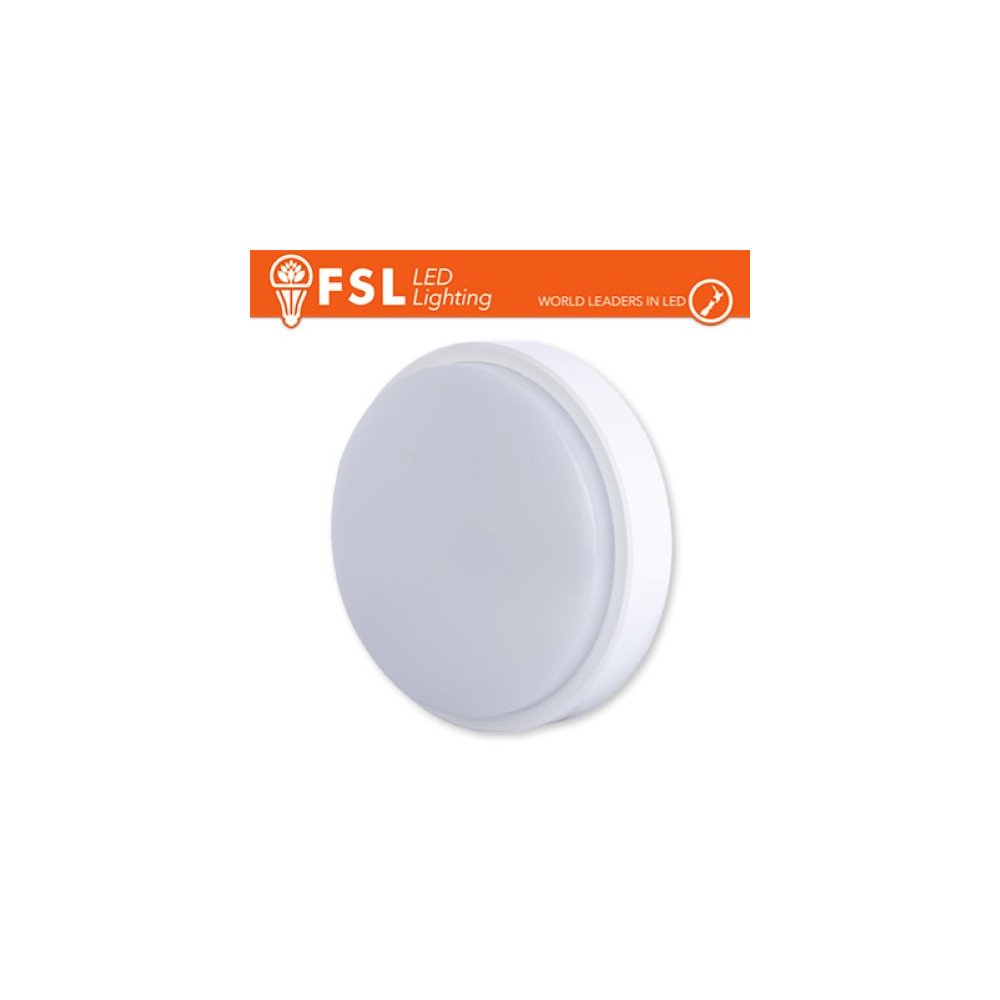Luce Naturale - 4000K Plafoniera LED ROTONDA BIANCA 15W 4000K Ã180*55 IP54
