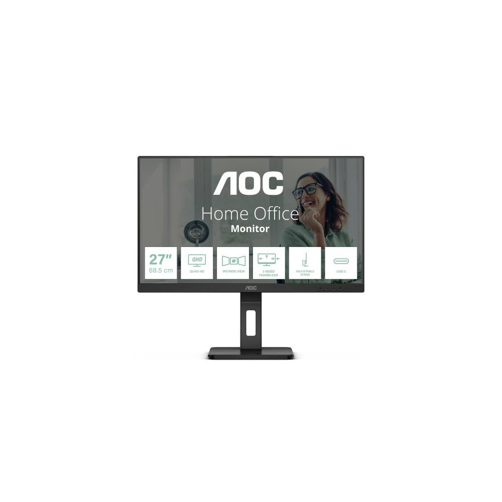 MONITOR 27IPS QHD HDMI DP MM PIVOT AOC Q27P3CV USBC REG ALTEZZA
