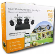 IMOU KITÂ VIDEOREGISTRATORE DI RETE A 4 CH NVR 1080P WIRELESS+Â 4TELECAMERE+HD 1TB