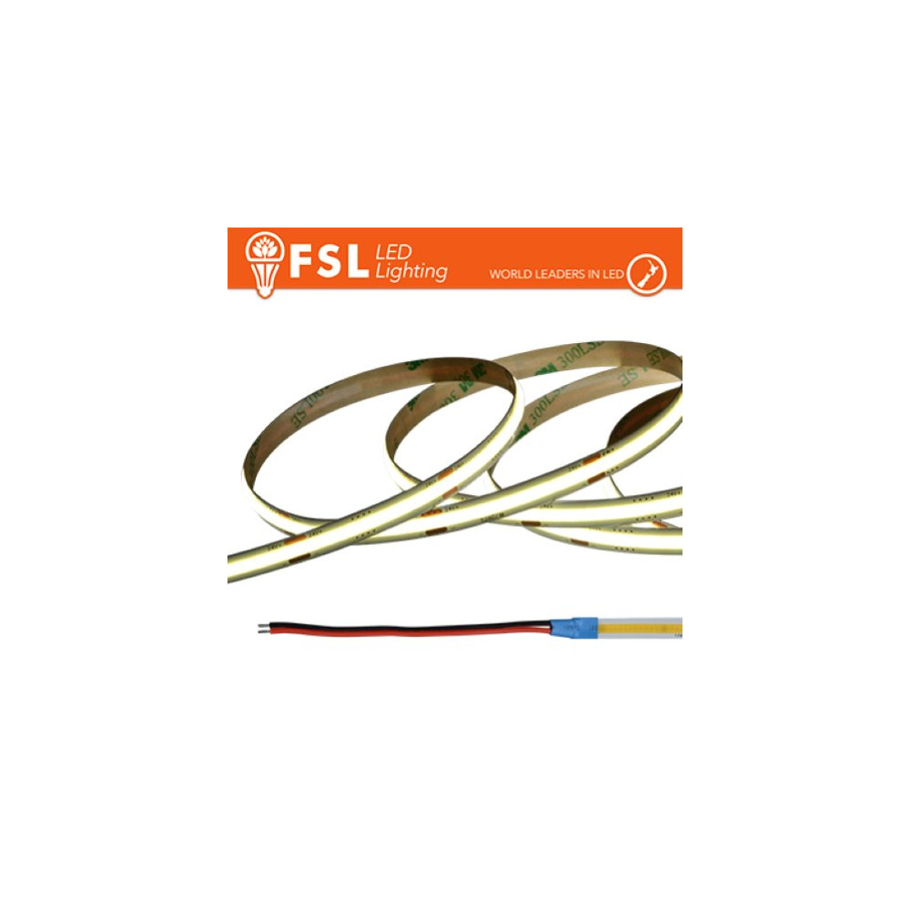 LUCE FREDDA - 6500K STRISCIA LED COB 5METRI - IP20 6500K 24V 15W/M 1500LM/M