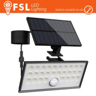 NERO FARO DA ESTERNO SOLARE CON SENSORE DI MOVIMENTO 60W (6 LED)