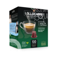 LOLLOCAFFE' MISCELA DECAFFEINATA 100 CAPSULE COMPATIBILI NESPRESSO