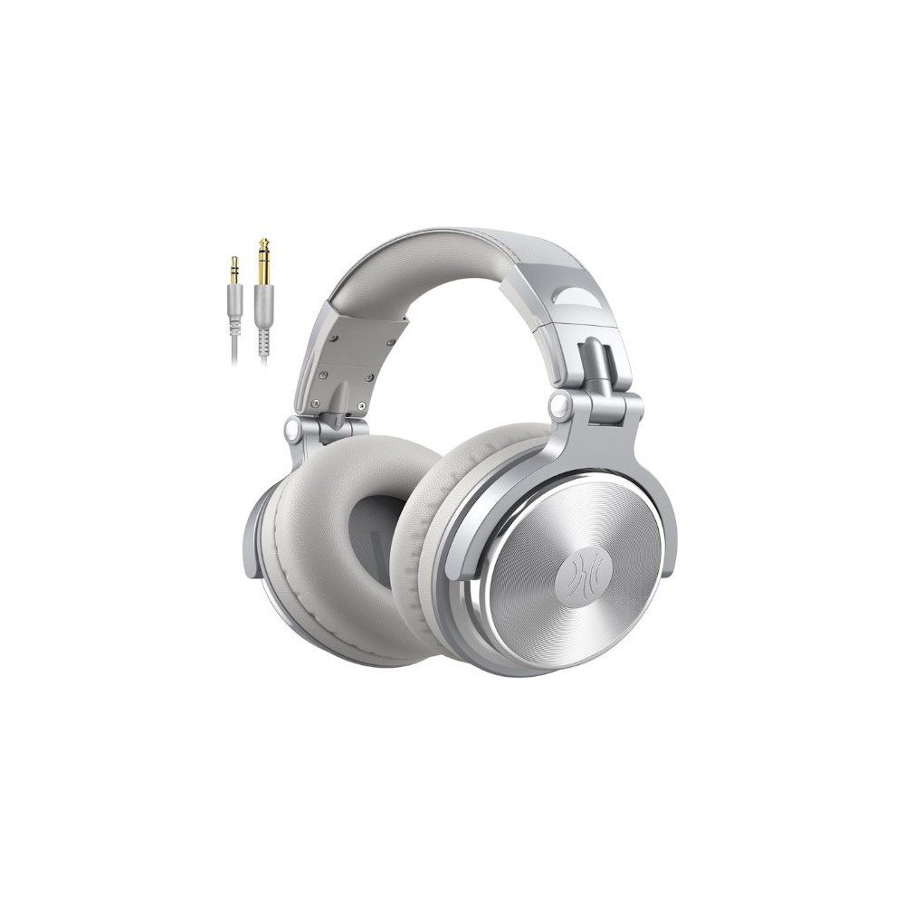 ONEODIO STUDIO PRO 10 HI-RES CUFFIE DJ CABLATE C/ SHAREPORTE E MICROFONO SILVER