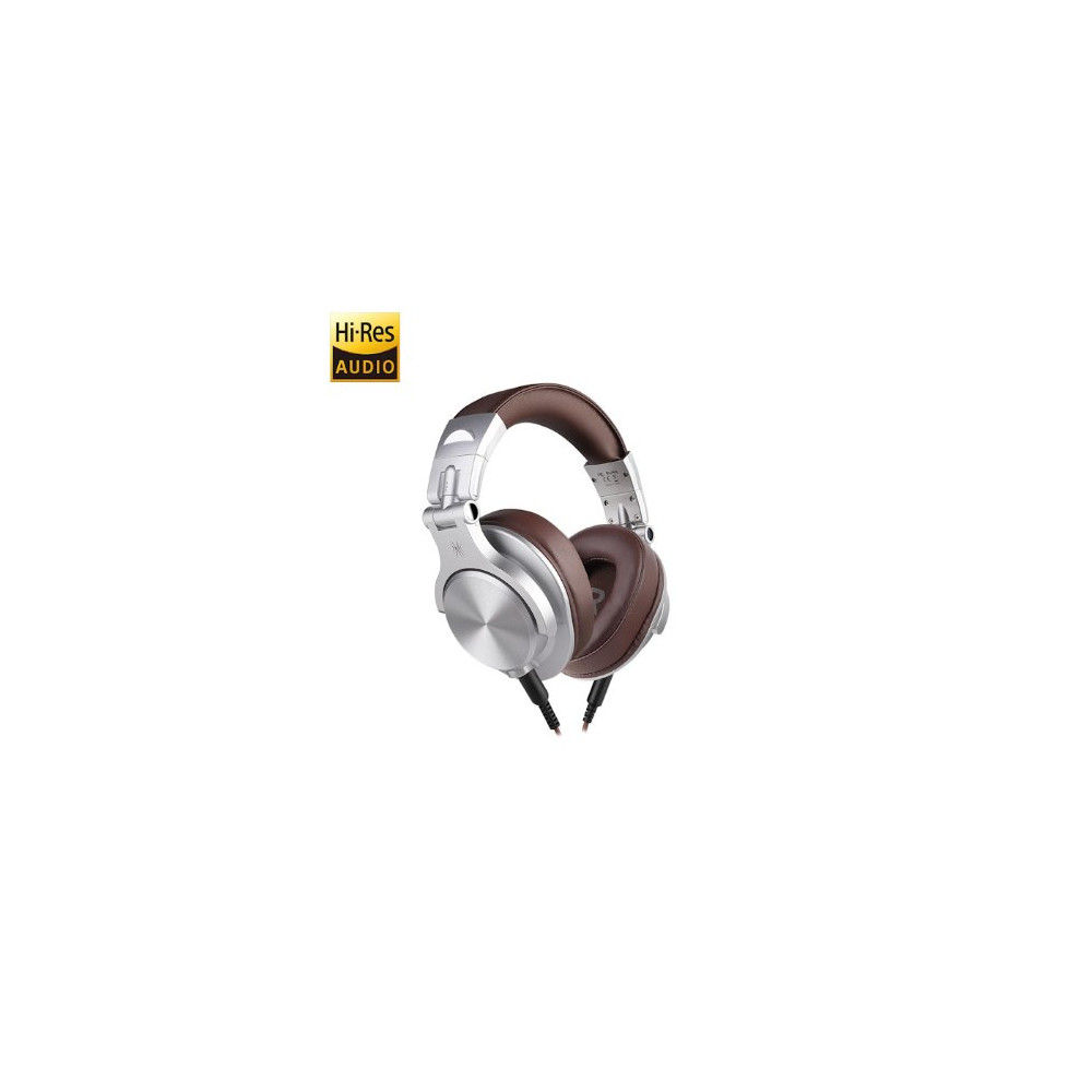 ONEODIO A71 HI-RES CUFFIE DJ CABLATE AUDIO STEREO SILVER/BROWN