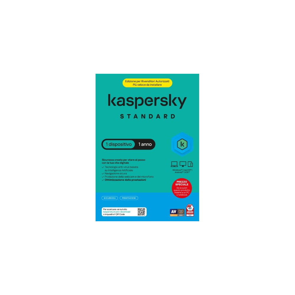 KASPERSKY STANDARD 1DEV 1Y ATTACH SUPERSLIM BOX