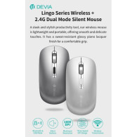 DEVIA MOUSE WIRELESS CON DPI REGOLABILE 2.4G + BLUETOOTH DUAL MODE GRIGIO