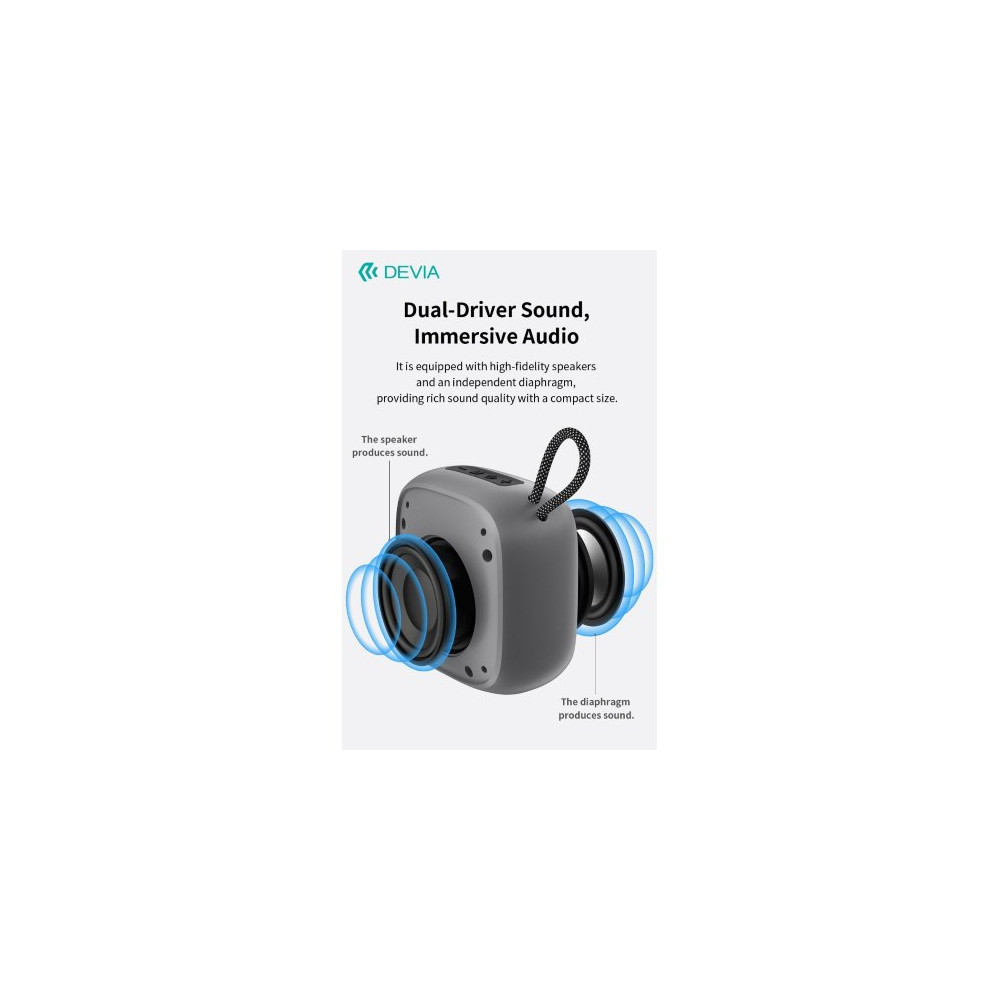 DEVIA ALTOPARLANTE BLUETOOTH V5,3 LITE2 5 WATT EM501 BLU