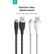 DEVIA CAVO INTRECCIATO DA USB A LIGHTNING 2,4 A, 1,5 METRI BIANCO