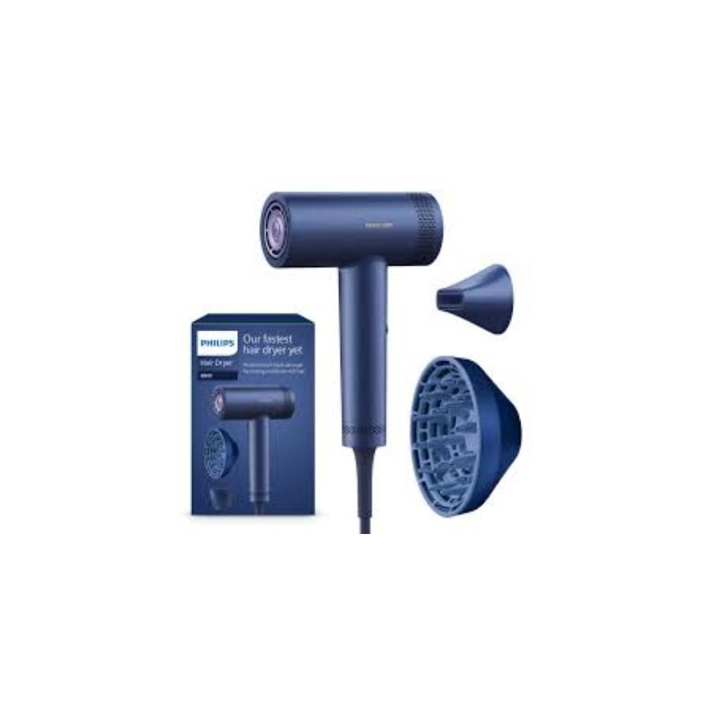 PHILIPS ASCIUGACAPELLI SENSE IQ 1400W IONI BLUE MOTORE BDLC
