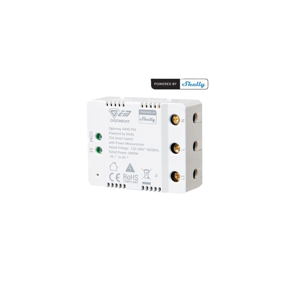 SHELLY OGEMRAY SMART RELAY 25A - RELÃ¨ INTELLIGENTE OGEMRAY 25A