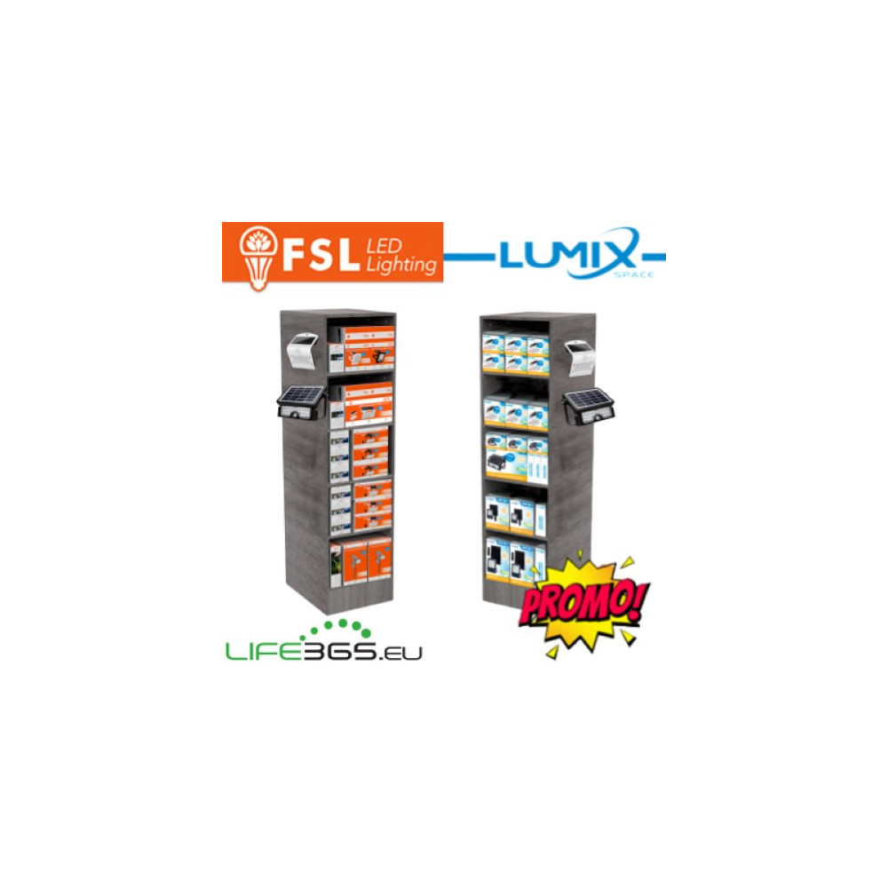 ESPOSITORE DA TERRA IN LEGNO FSL-LUMIX SPACE 40*50*150 CM