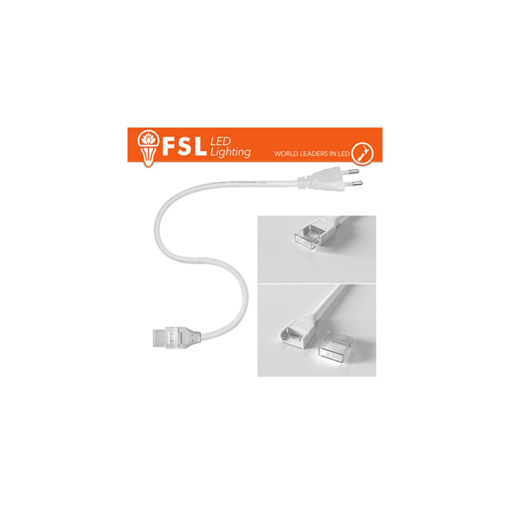 BIANCO CAVO SPINA PER STRISCE LED 220V