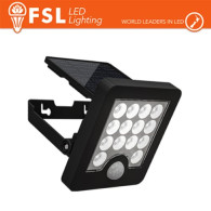 NERO FARO DA ESTERNO SOLARE CON SENSORE DI MOVIMENTO 40W (4 LED)