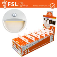 BIANCO LUCE NOTTURNA TONDA CON SENSORE DI MOVIMENTO BISPINA CON ESPOSITORE