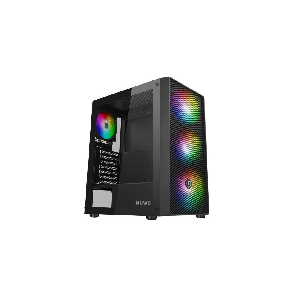 CASE MID-TOWER NO PSU RODAN R603 3USB3 0,5MM SPCC 4FAN RAINBOW BLACK