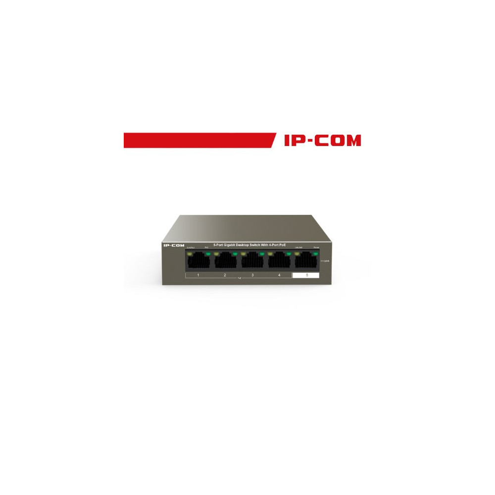 TENDA IP-COM SWITCH DESKTOP 5 PORTE GIGABIT CON 4 PORTE POE 63W - G1105P-4-63W
