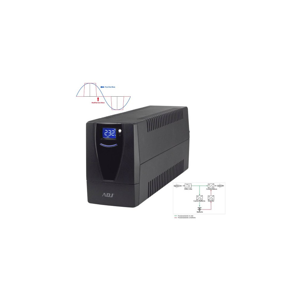 ADJ UPS 1,5 KVA DESKTOP LINE INT.PRO SERIES 4*IEC+RJ11/45 LCD CSB ADJ