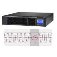 ADJ UPS 1 KVA TOWER/RACK ONLINE SERIES 8*IEC+RS232+EPO LCD CSB
