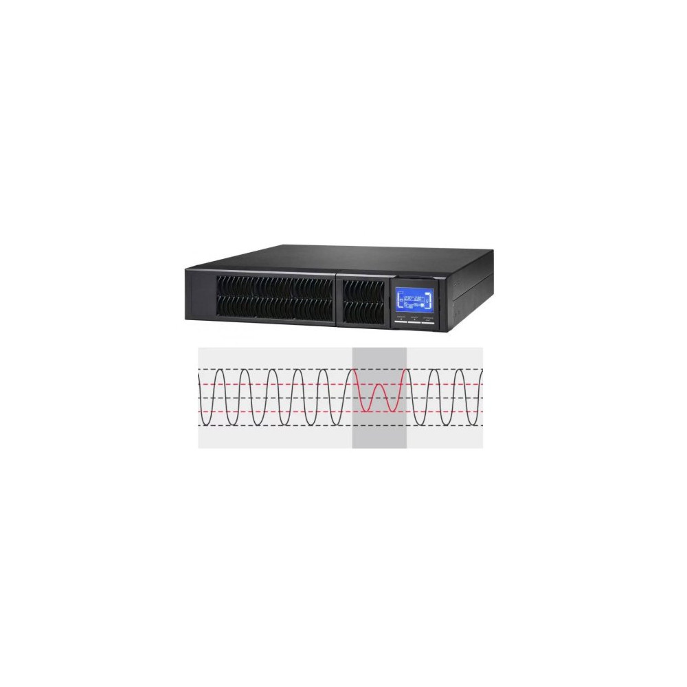 ADJ UPS 1 KVA TOWER/RACK ONLINE SERIES 8*IEC+RS232+EPO LCD CSB