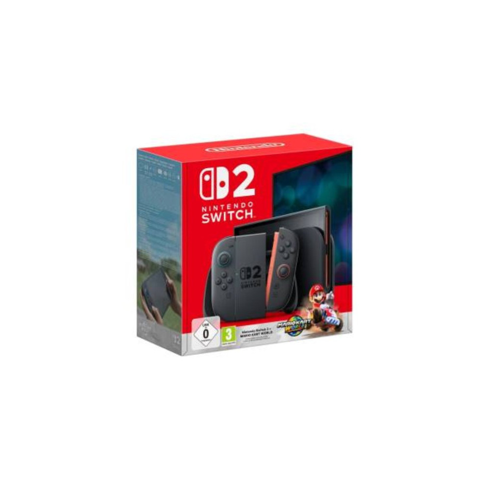 NINTENDO SWITCH 2 CONSOLE BLACK + MARIO KART WORLD