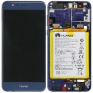 HUAWEI LCD CON FRAME E BATTERIA 02350USN HONOR 8 ORIGINALE BLU
