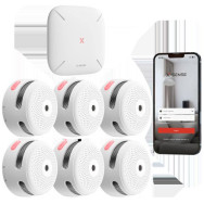 X-SENSE KIT 6X SENSORI FUMO LINK+PRO A BATTERIA SOSTITUIBILE CON CENTRALINA RF