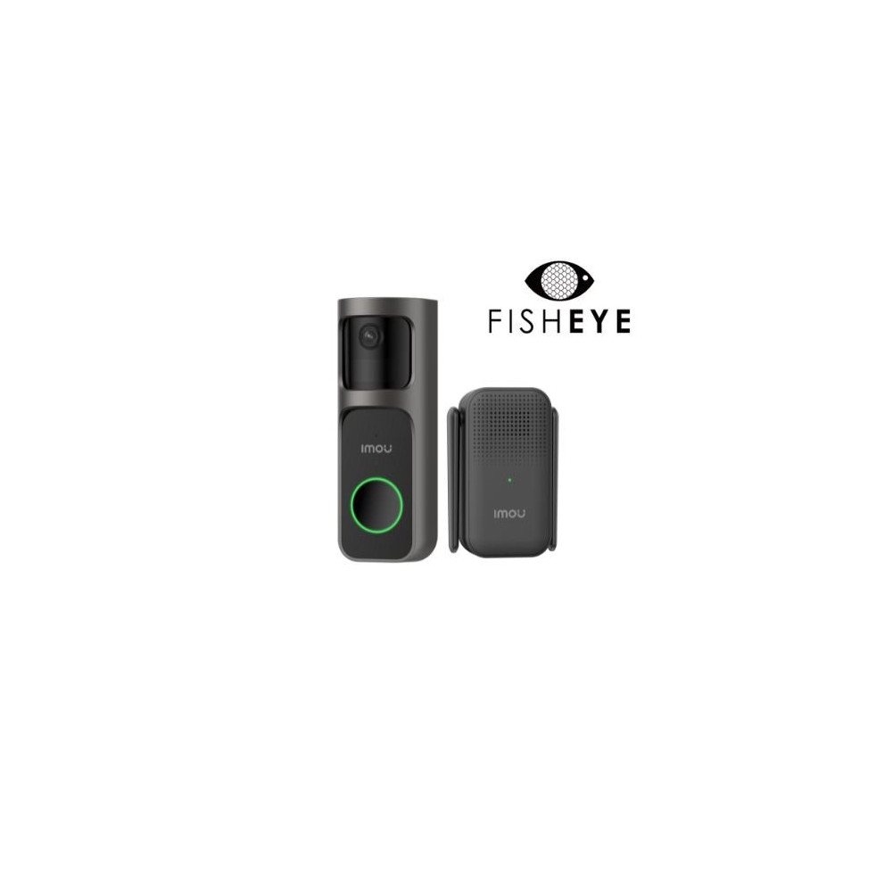 KIT IMOU VIDEOCAMPANELLO 3S A BATTERIA 2.5K CON LENTE FISHEYE + CICALIN WIRELESS