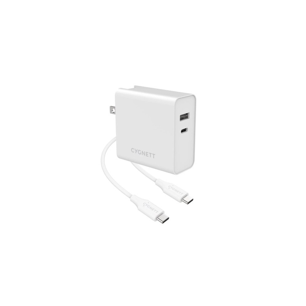 CARICATORE 60WATT 2P USB-C/USBA ADA TTATORI VIAGGIO(UK/USA/EU) CYGNETT