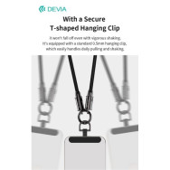 DEVIA CORDINO CON CAVO CARICA TIPO-C TRACOLLA 1.2MT PORTA TELEFONO VIOLA