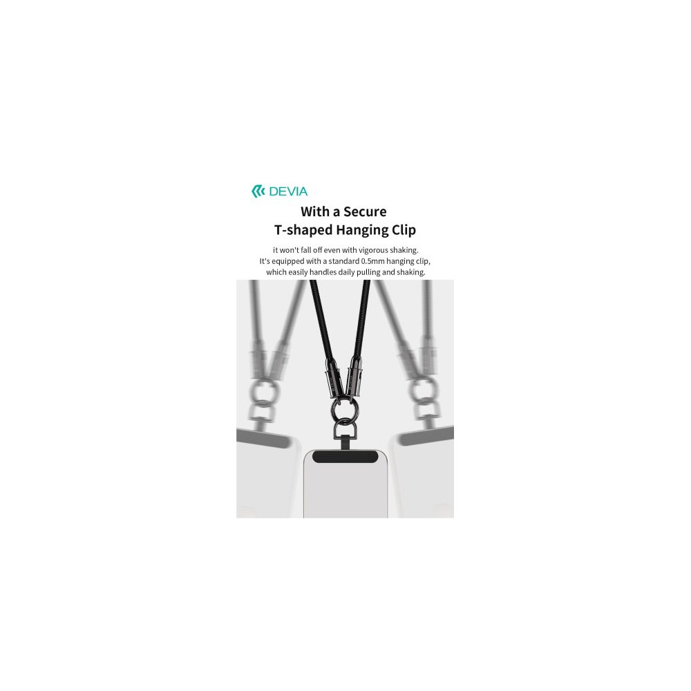 DEVIA CORDINO CAVO TIPO-C PD 60W DA POLSO PORTA TELEFONO NERO 0,3 MT