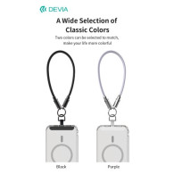 DEVIA CORDINO CAVO LIGHTNING PD 27W DA POLSO PORTA TELEFONO VIOLA 0,3 MT