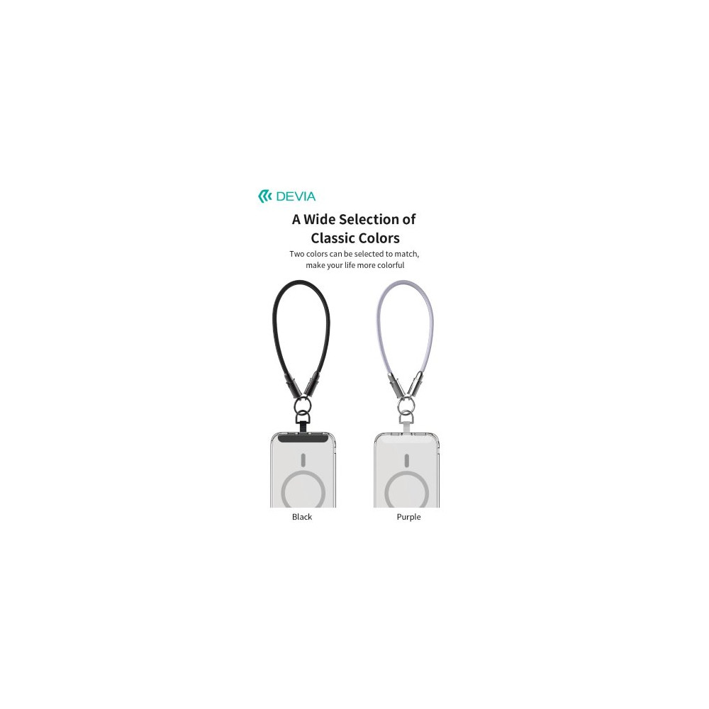 DEVIA CORDINO CAVO LIGHTNING PD 27W DA POLSO PORTA TELEFONO VIOLA 0,3 MT