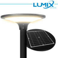 LUCE NATURALE - 4000K TESTA PALO SOLARE LED 4000K PANNELLO FOTOVOLTAICO E SENSORE