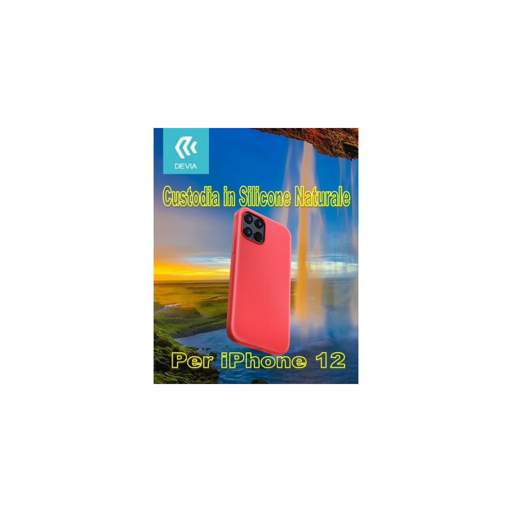 DEVIA COVER IN SILICONE WATERPROOF PER IPHONE 12 PRO MAX ROSSA