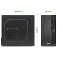 CASE MINITOWER PSU 240W ITAK I603 MATX MITX U30,5MM SPCC BK FAN VETRO