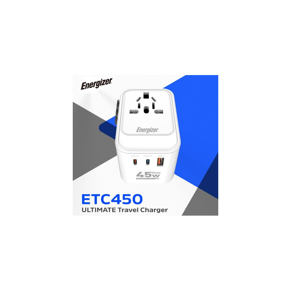 PRESA DA VIAGGIO INTERNAZ.PD45W 2 USB C 1 X USB A TRAVEL PLUG