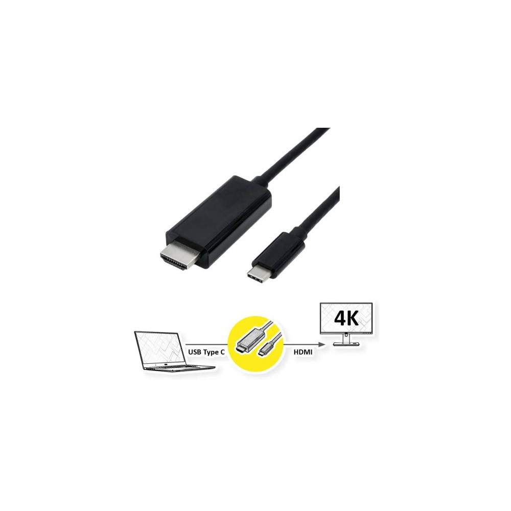 CAVO USB 3.1 C-HDMI 2MT M/M BK 3840X2160 @30HZ
