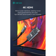 DEVIA ADATTATORE DA TIPO-C AD HDMI PER TRASMISSIONE DA SMARTPHONE A MONITOR