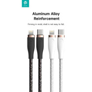 DEVIA CAVO INTRECCIATO DA C A LIGHTNING 27W 3A, 1,5 METRI PD BIANC