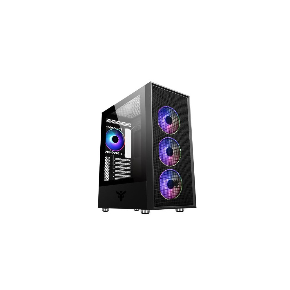 CASE ITEK M.TOWER "VERTIBRA H210" GAMING 2*USB3, 4*12CM FAN ARGB, TRASP WIND, - ITGCAVH210