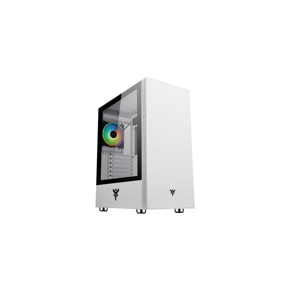 CASE ITEK M.TOWER "VERTIBRA S210W" GAMING 2*USB3, 12CM FAN ARGB, TRASP WIND, WHITE EDITION - ITGCAVS210W